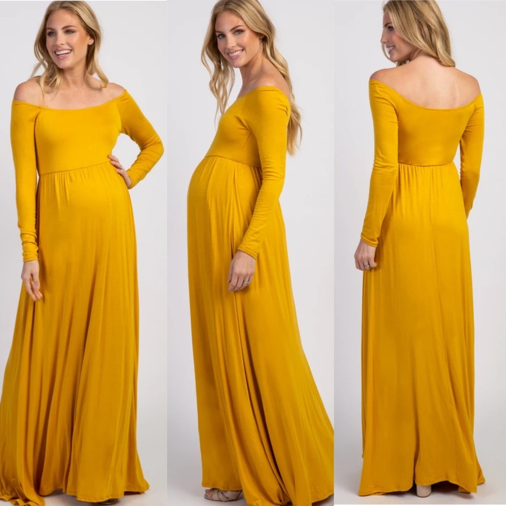 PinkBlush Off Shoulder Maternity Dress